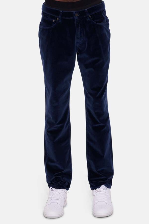 boglioli 5 Pocket Velour Jean - Dark Blue