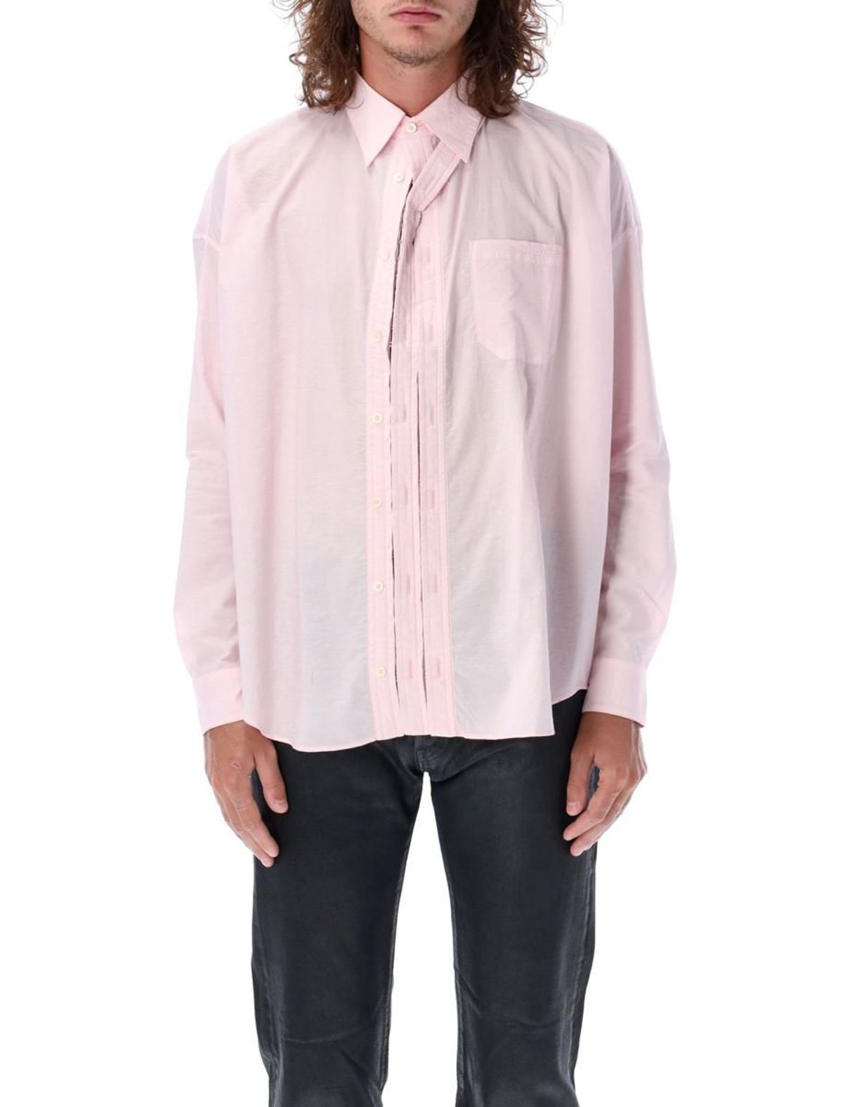 Y/project Hook and Eye Shirt - LIGHT PINK | Garmentory