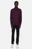 boglioli Cotton French Collar Shirt - Bordeaux - Thumbnail 4