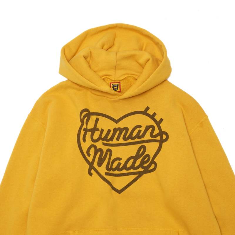 Human Made HEART TSURIAMI HOODIE - YELLOW | Garmentory