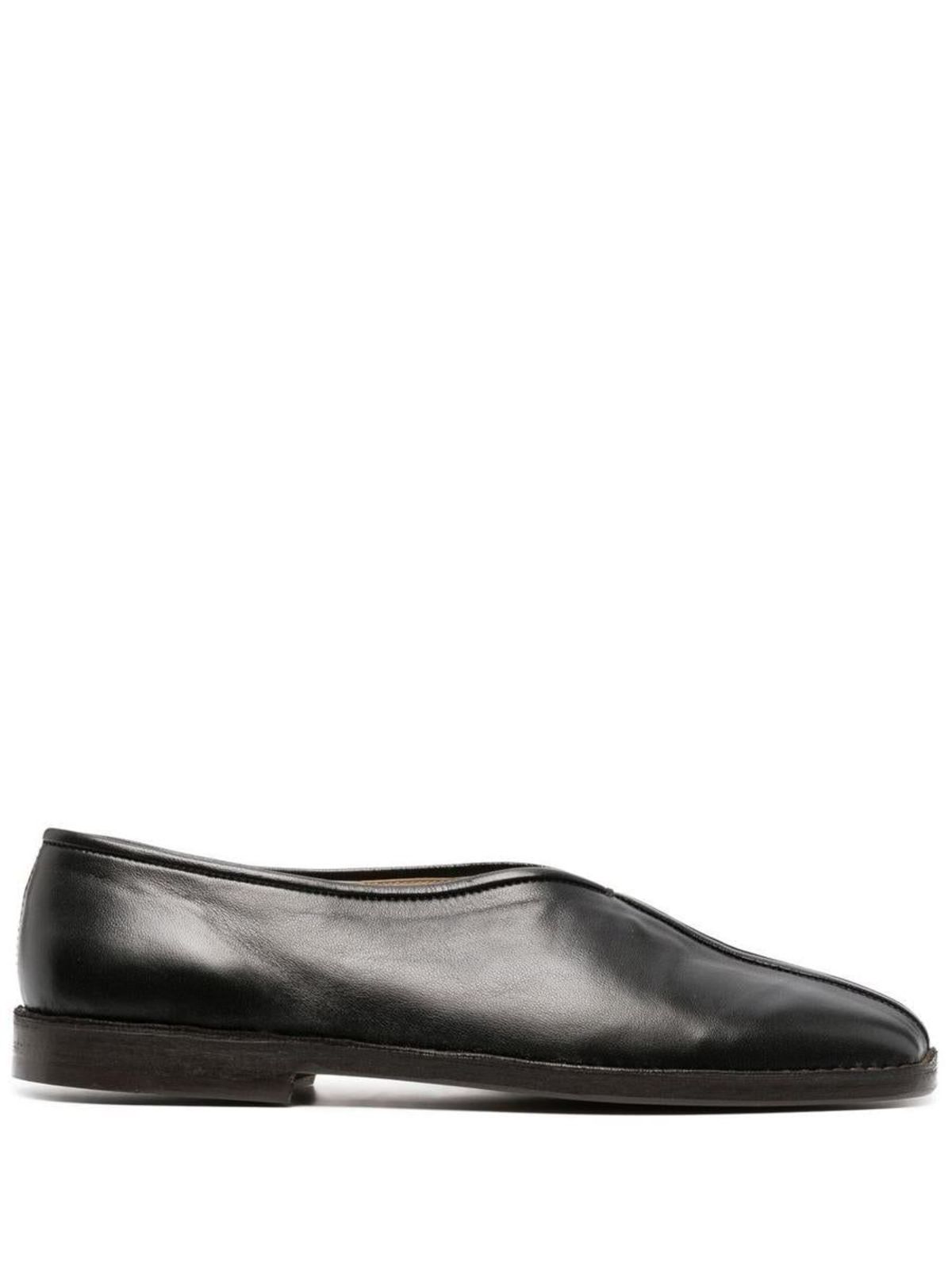 LEMAIRE ルメール FLAT PIPED SLIPPERS 37 Lemaire FLAT PIPED SLIPPERS - Black | Garmentory