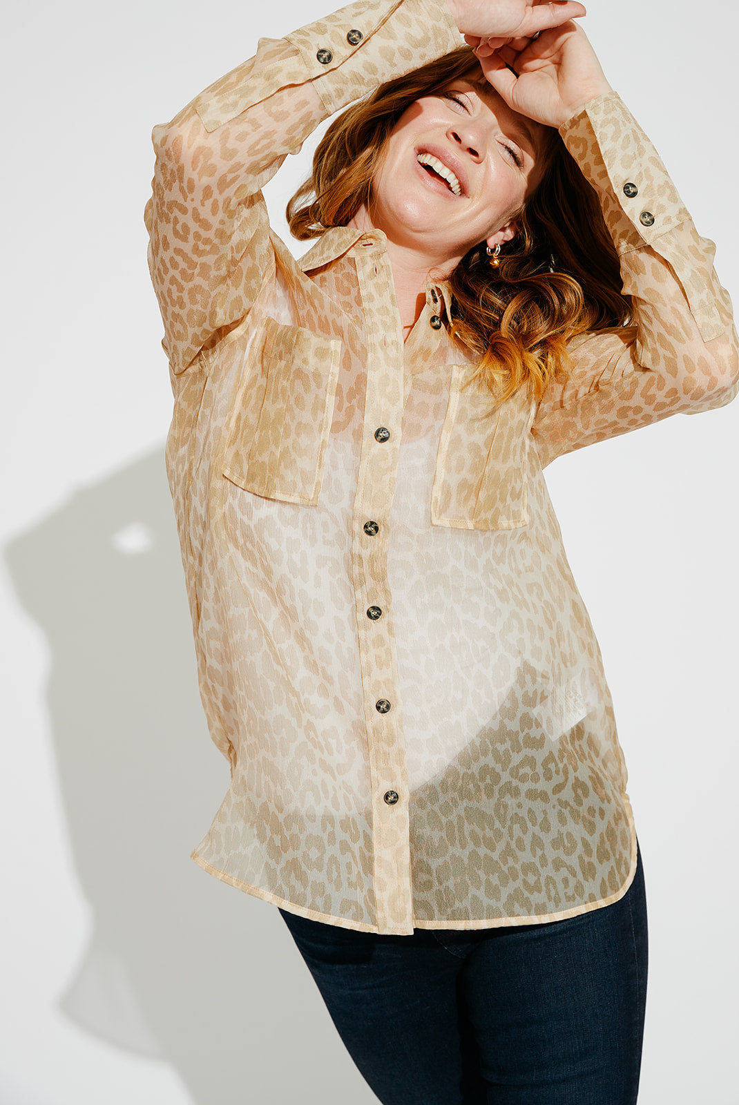 Ganni-Organza-Shirt---Oyster-