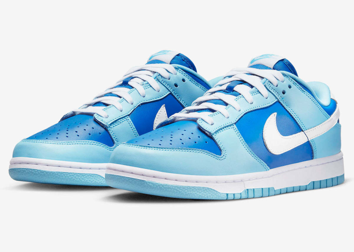 Nike Dunk Low Retro QS Argon Shoes - Flash/White Argon Blue/Flash