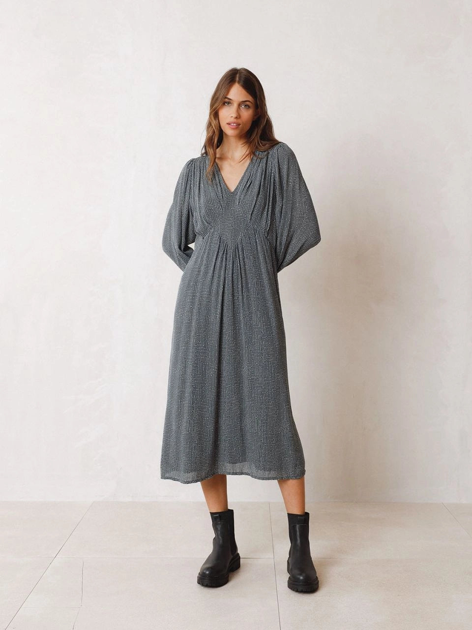 knee length dresses for ladies Nadine Striped Midi Dress  Shop Solis