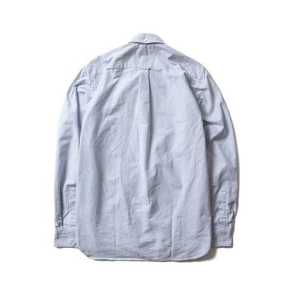 Beams Plus B.D. Oxford Candy Stripe Shirt - Blue