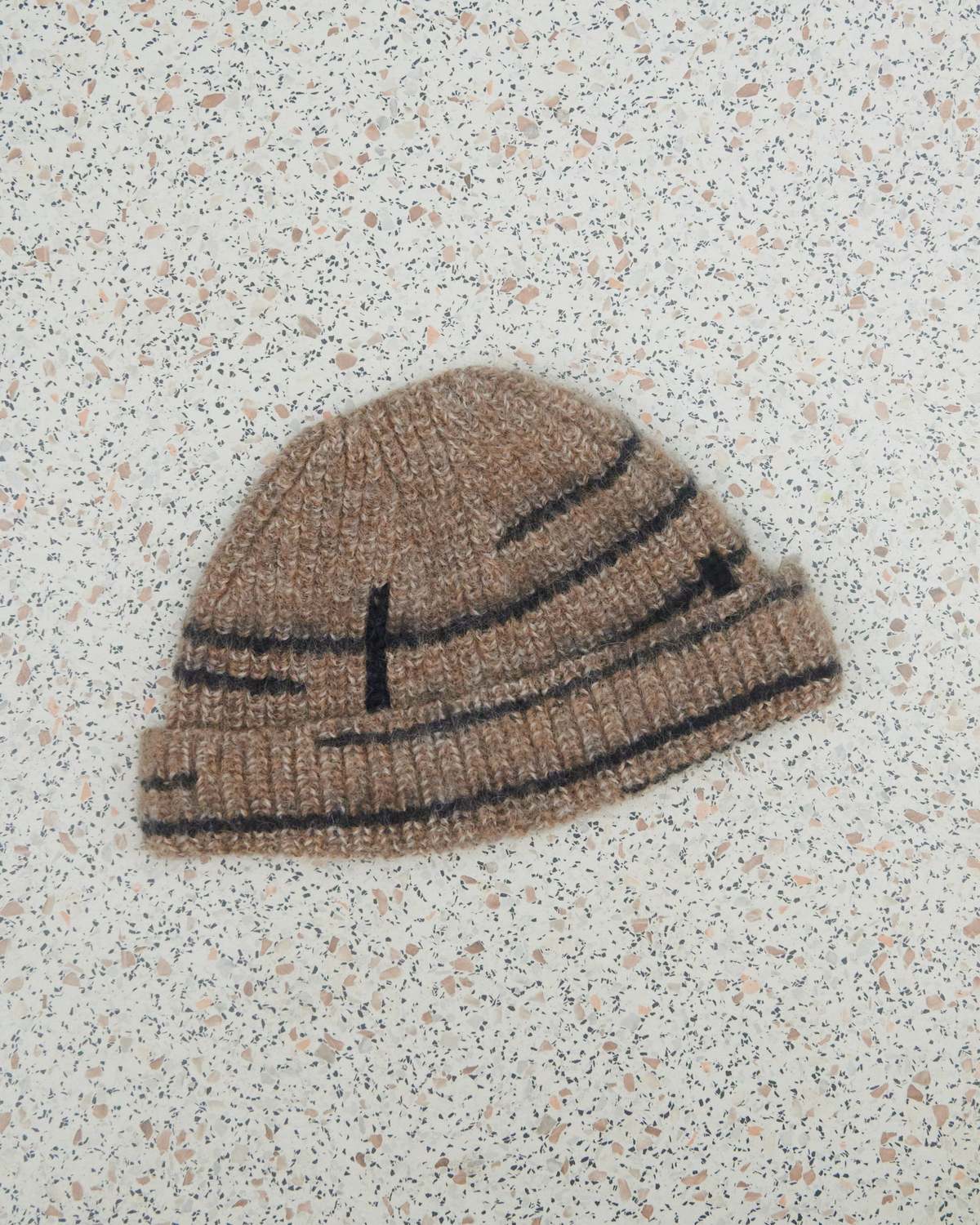 The Knotty Ones Raštų Beanie - Buckwheat/Blue | Garmentory display picture 1