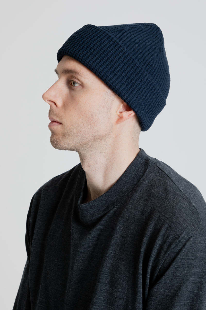 Jackman Waffle Knit Cap - Dark Navy | Garmentory