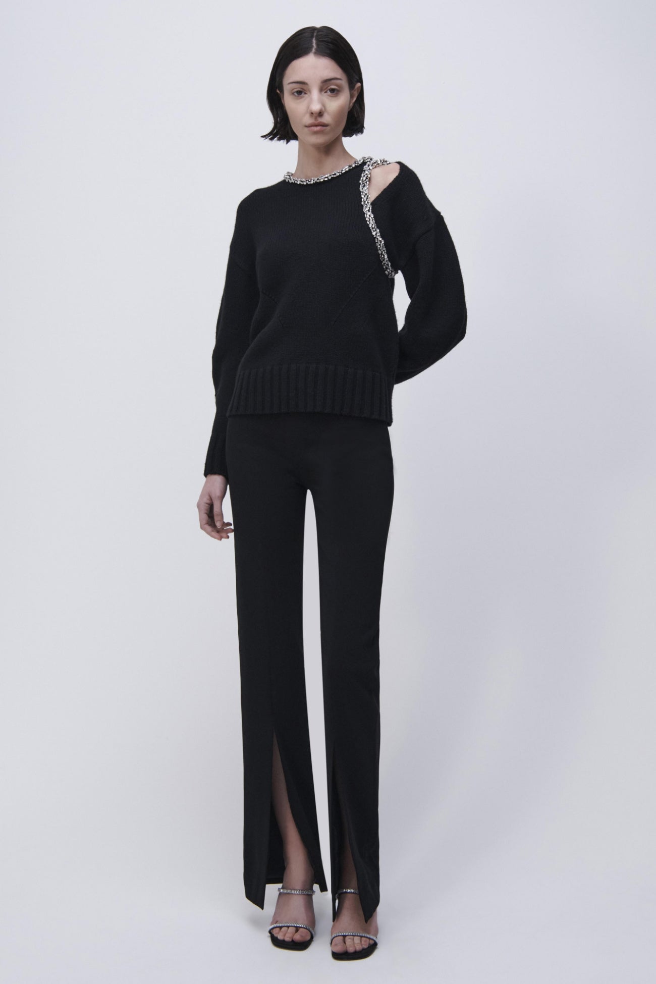 SIMKHAI Maple Wool & Cashmere Sleeveless Turtleneck Top