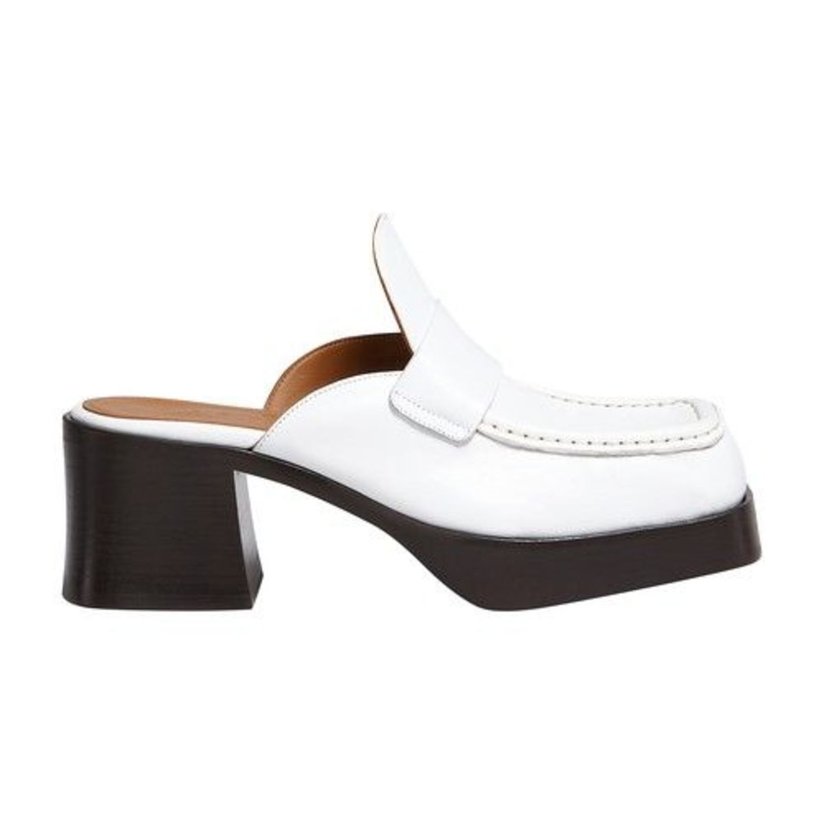 Marni Blockheel mule in leather Garmentory