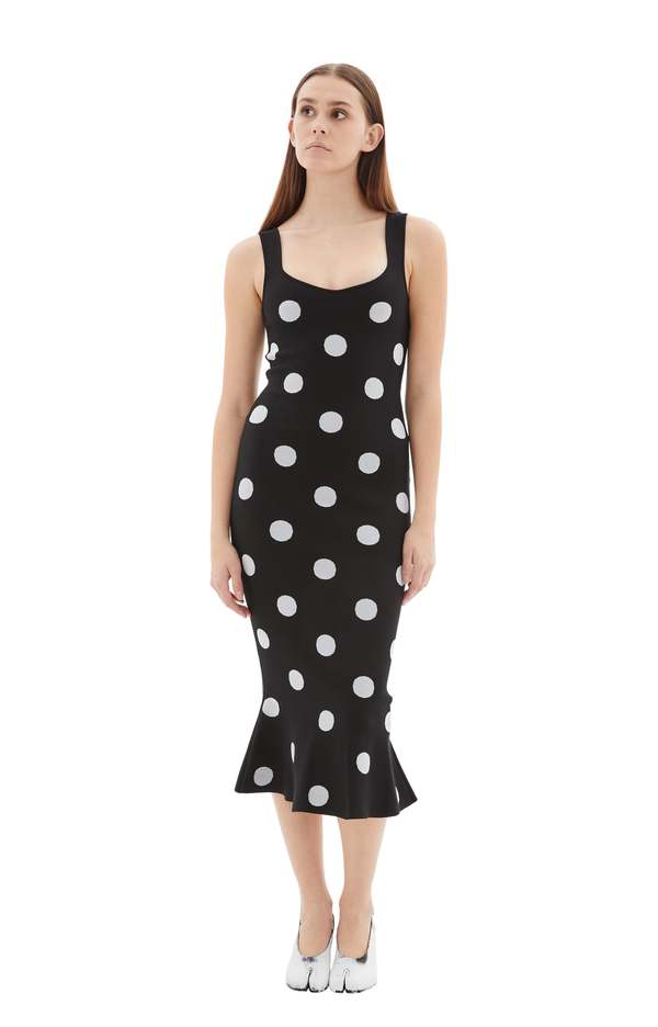 black polka dot bodycon dress Sadie Polka Dot Mini Dress