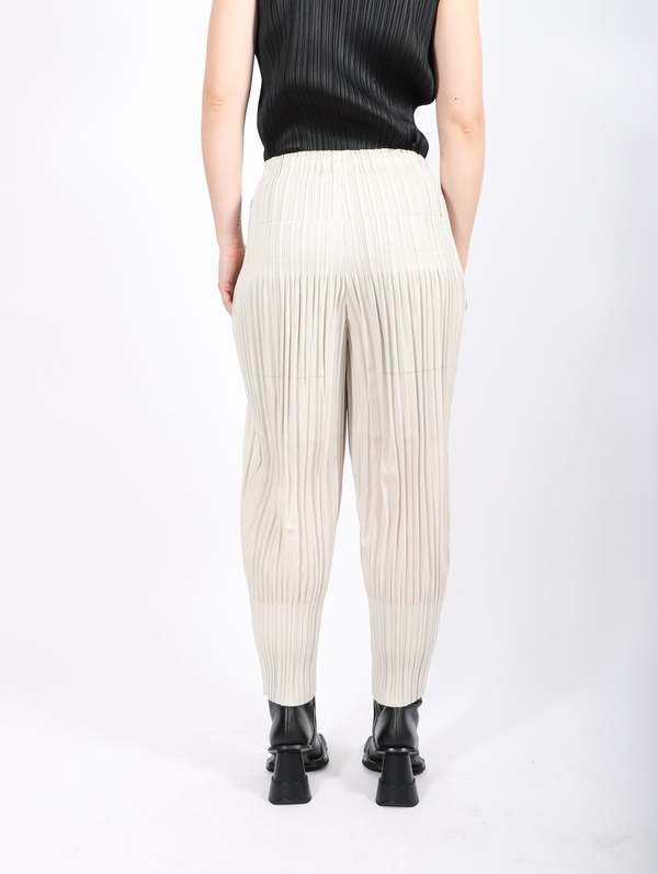 PLEATS PLEASE THICKER スカ-トGREIGE 2サイズ Thicker Bottoms 2 Pants in Greige by Pleats Please Issey