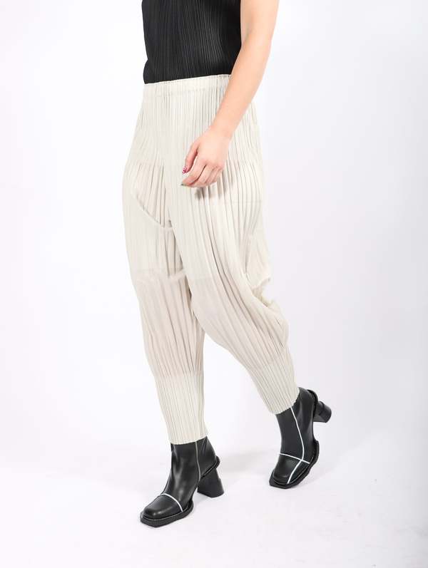 Thicker Bottoms 2 Pants in Greige by Pleats Please Issey