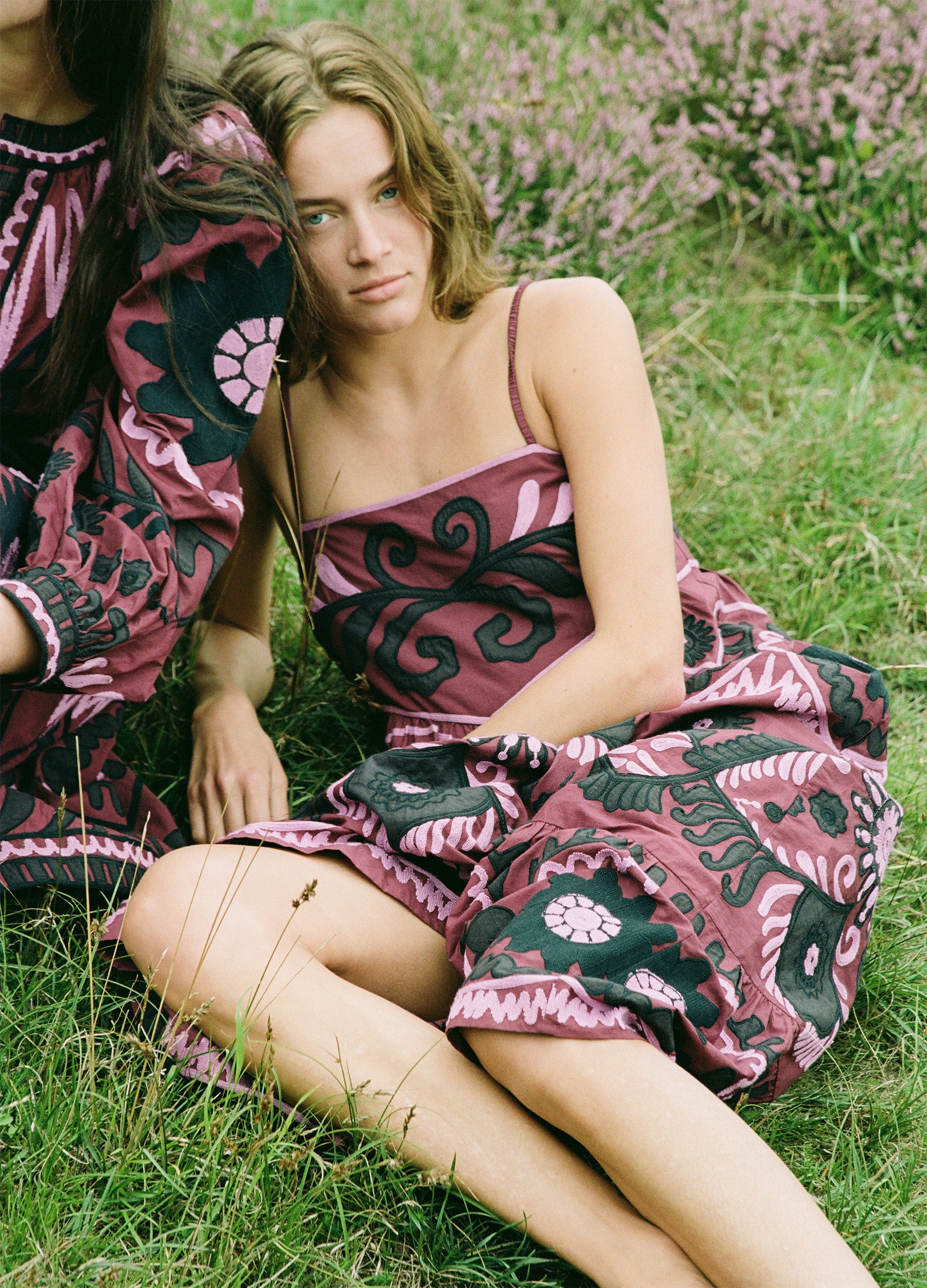 ワンピース Sea New York Charlough S/S Dress Magenta Sea NY Charlough Caftan - Magenta/Green | Garmentory