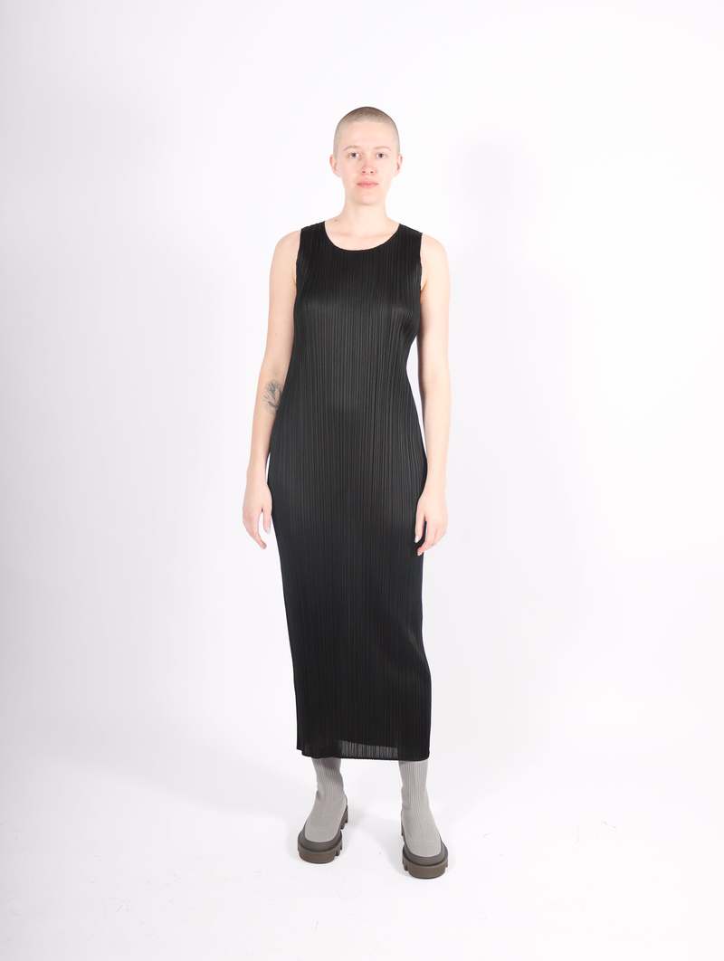 Basics Dress in Black by Pleats Please Issey Miyake | Garmentory