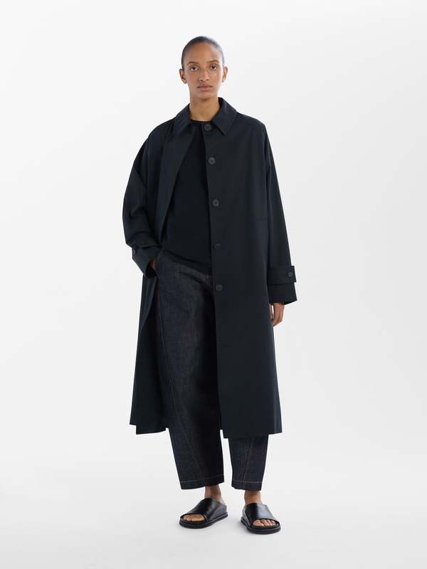 Studio Nicholson Holin Coat - Dark Navy | Garmentory