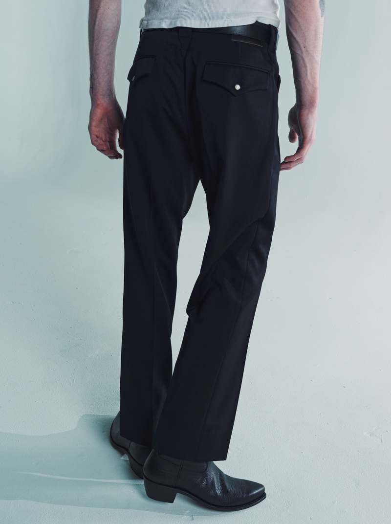 The Letters WESTERN TROUSERS WOOL SATIN