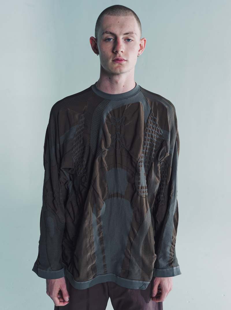 ROA Oversize 3D Knit - Brown/Grey | Garmentory