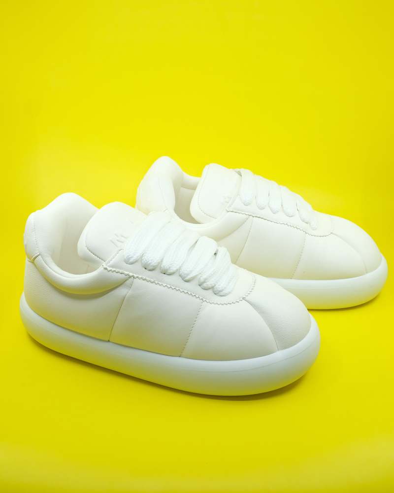 Marni Leather Big Foot 2.0 Padded Sneaker - White | Garmentory