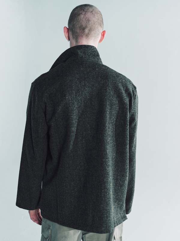 Our Legacy Fuzz Wool Haven Jacket - Black/Moss | Garmentory