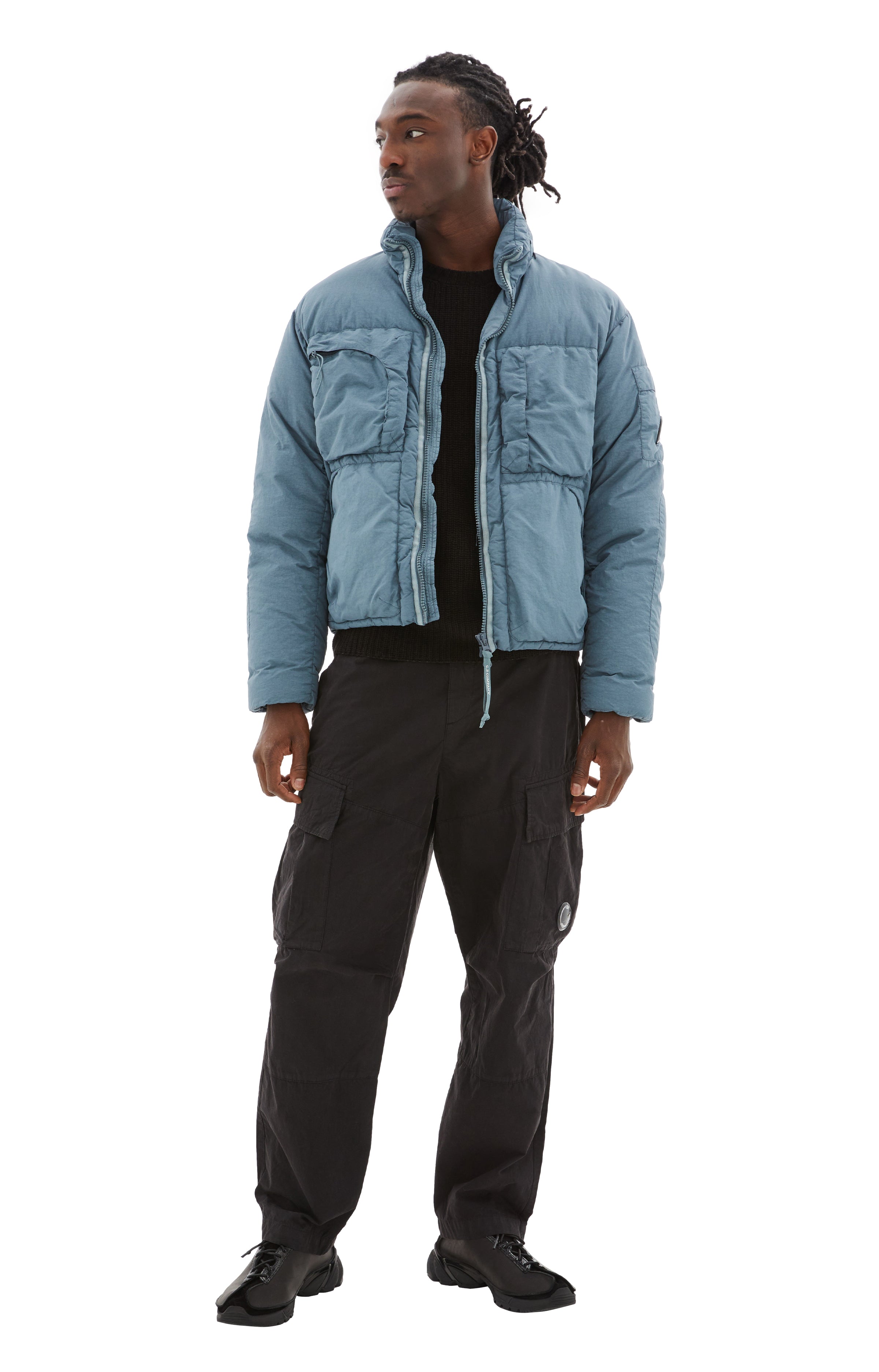 C.P. Company Flatt Nylon Down Jacket - Orion Blue | Garmentory