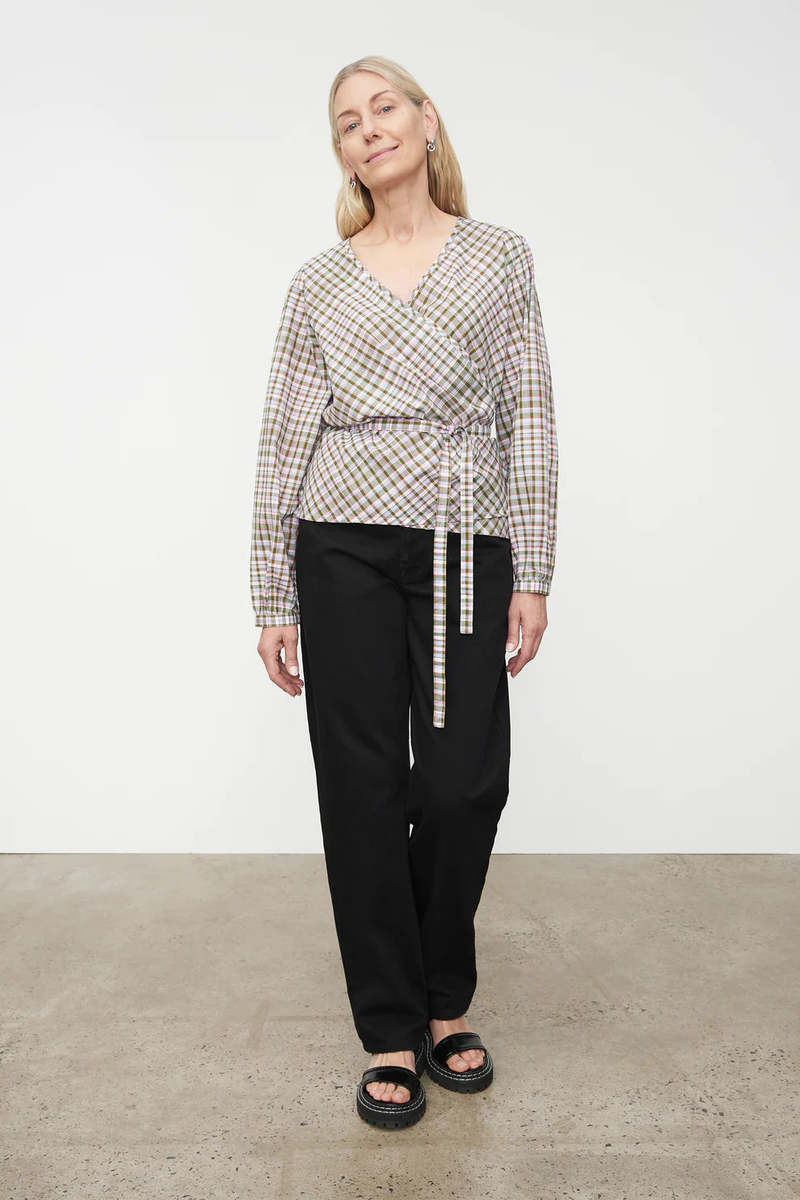 Kowtow Ana Wrap Top - Optic Check