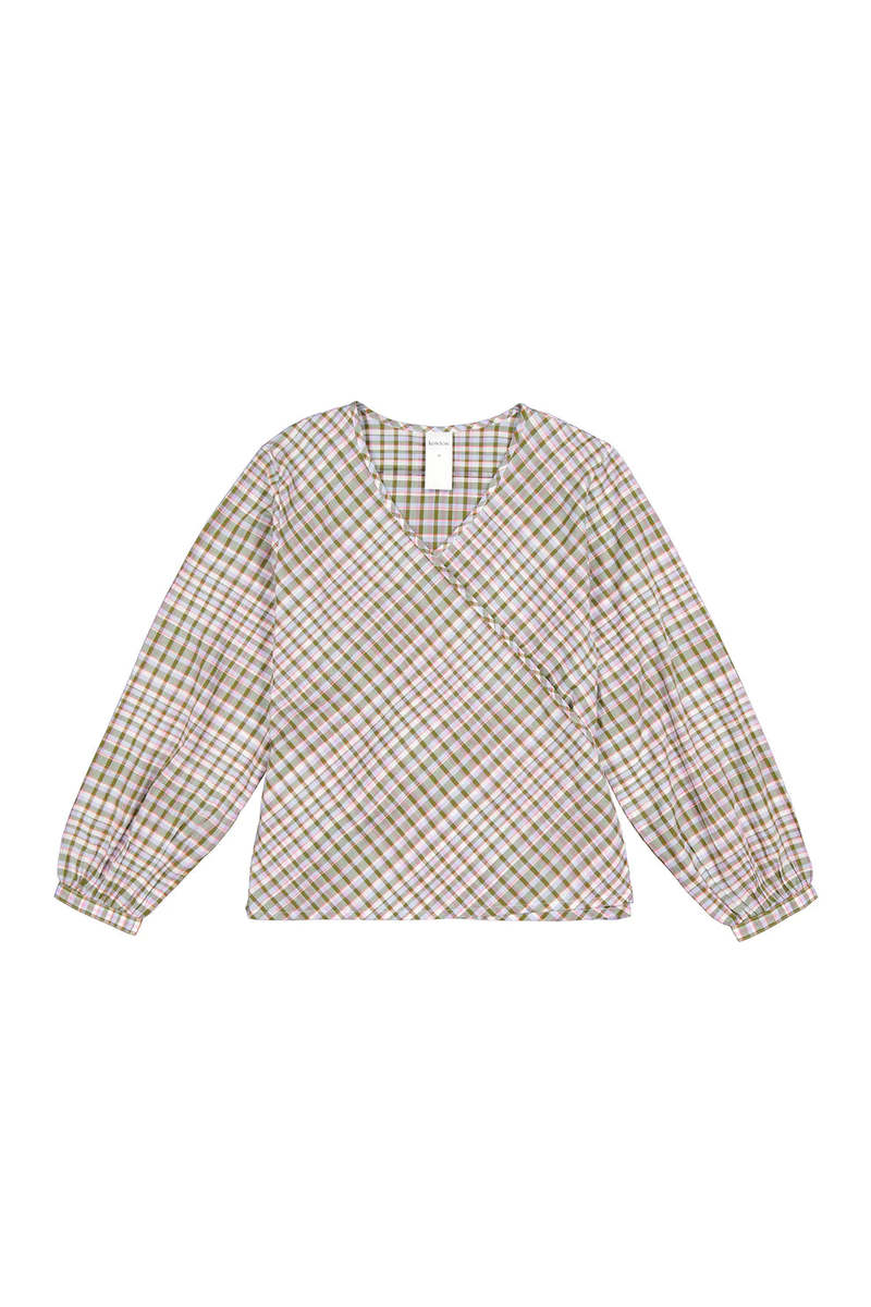 Kowtow Ana Wrap Top - Optic Check