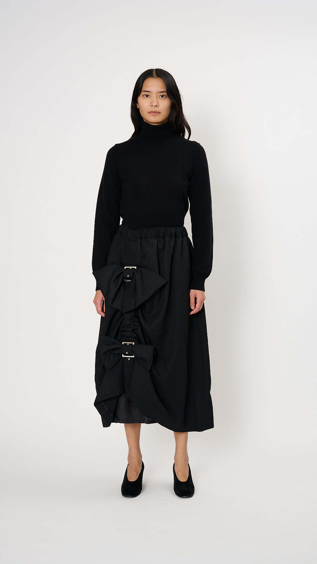 Noir Kei Ninomiya Buckle Skirt - Black | Garmentory
