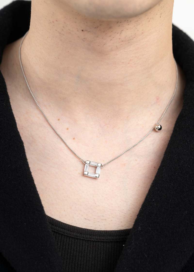 DEPARTMENT Silver And Rhinestone BIANJIE Necklace - Silver