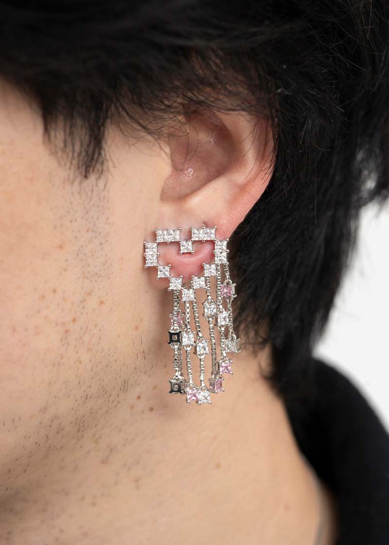 DEPARTMENT Silver And Rhinestone XINDONG Earring - Silver