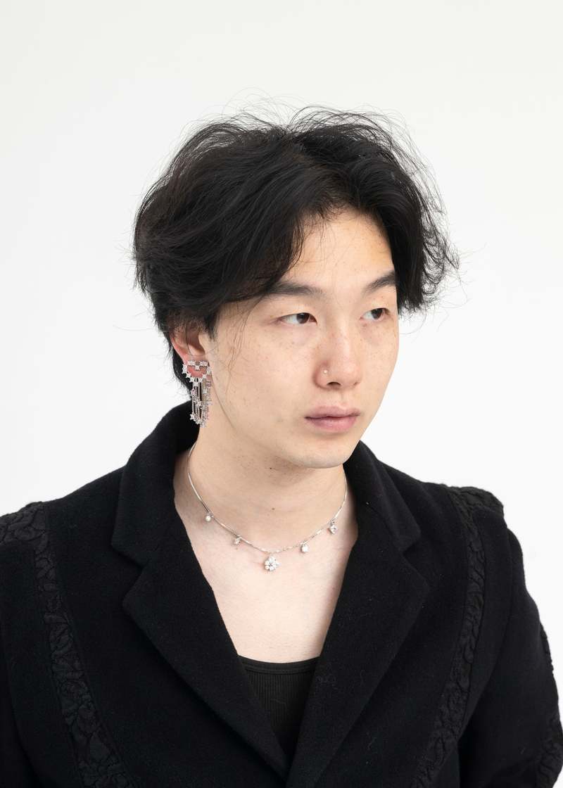 DEPARTMENT Silver And Rhinestone XINDONG Earring - Silver