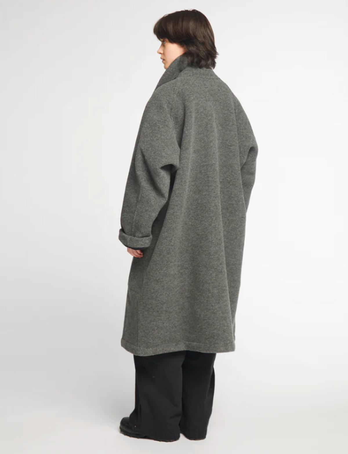 Girls of Dust Reversible Doppio Nippy Army Trench - Grey/Black - Image 4 of 8