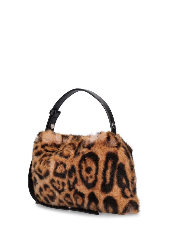 Simon Miller Mini Puffin Leo Print Faux Fur Bag - Cheetah | Garmentory