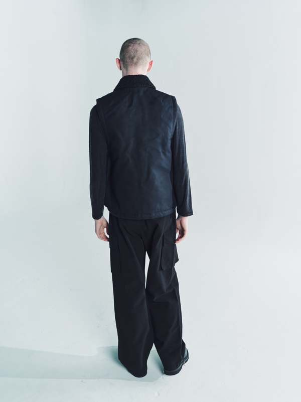 Our Legacy Highland Cotton Grizzly Vest - Black | Garmentory