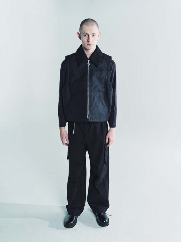 Our Legacy Highland Cotton Grizzly Vest - Black | Garmentory