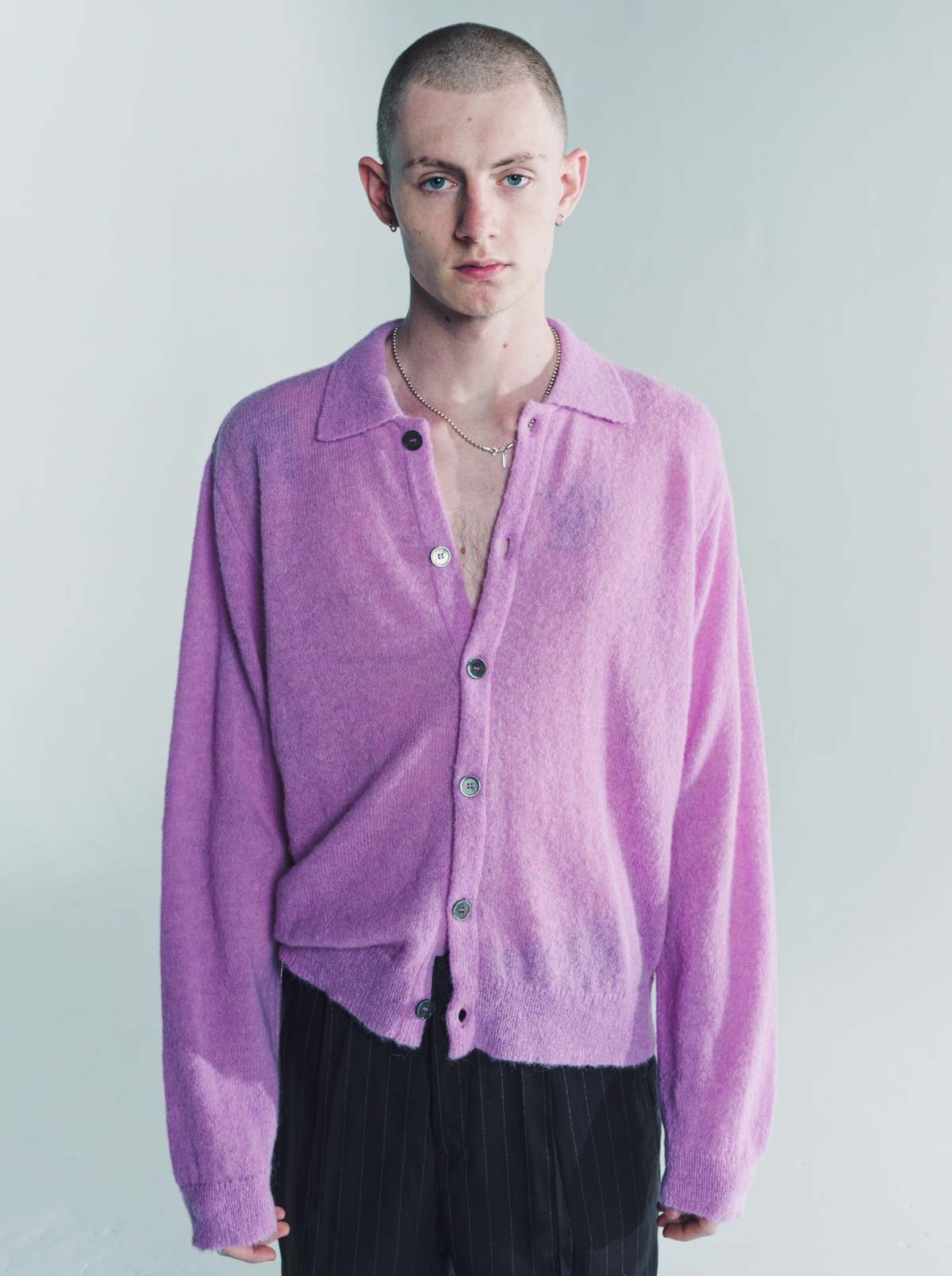 Our Legacy Fuzzy Alpaca Evening Polo - Candyfloss | Garmentory