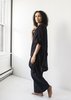 Uzi Gauze Dress in Black - Thumbnail 4
