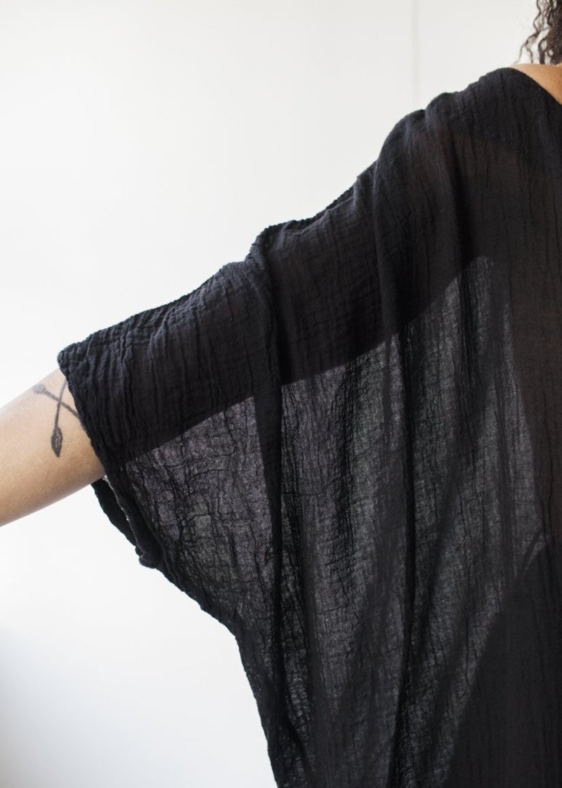 Uzi Gauze Dress in Black