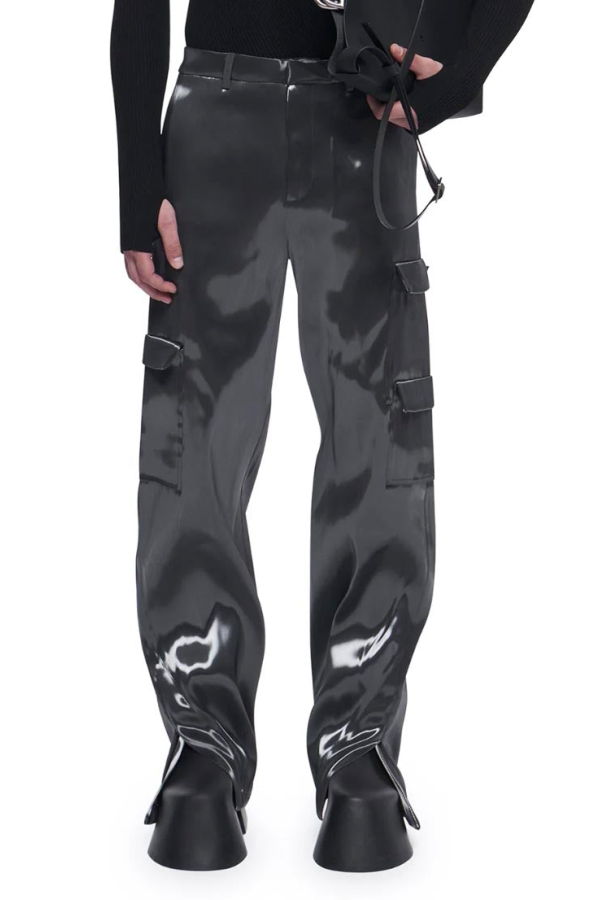 Heliot Emil Liquid Metal Cargo Pants - Liquid Metal