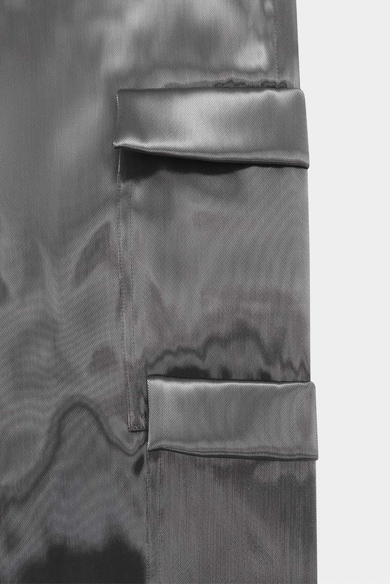 Heliot Emil Liquid Metal Cargo Pants - Liquid Metal