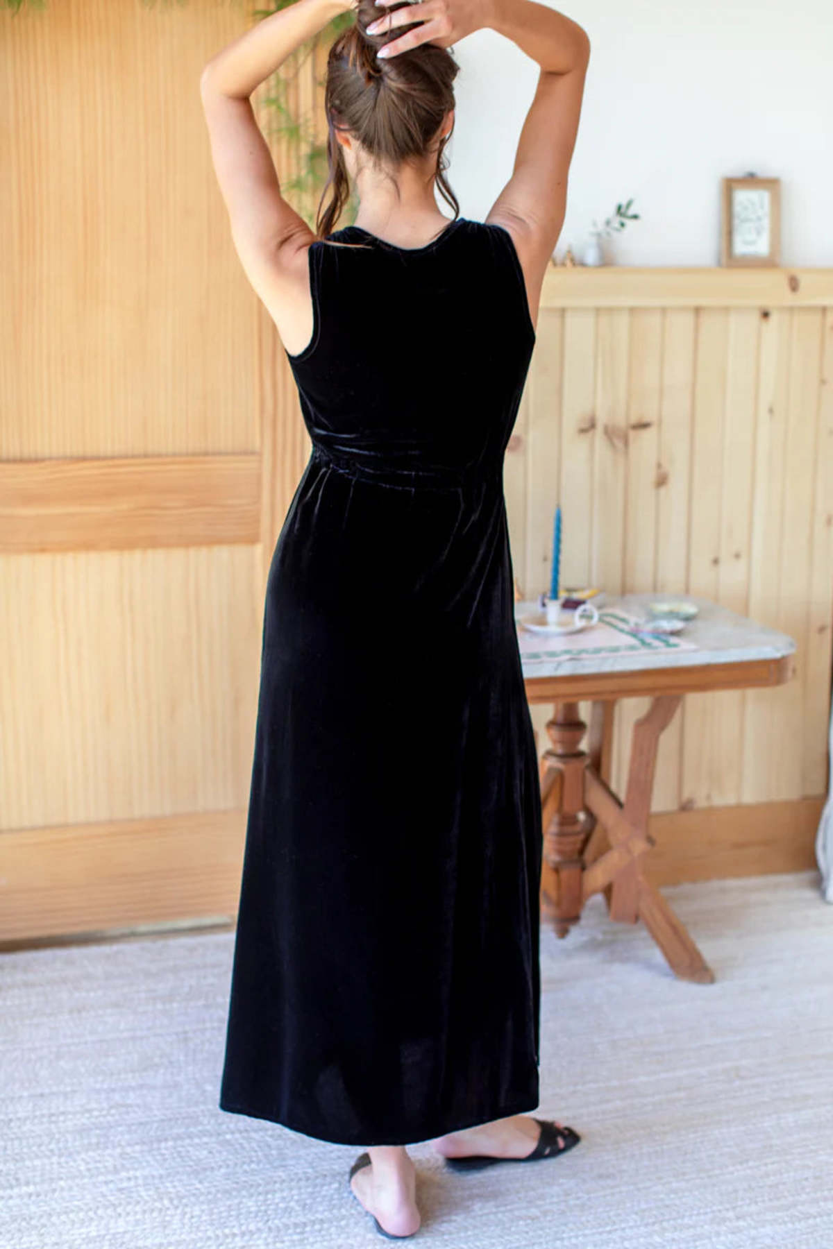 Emerson Fry Grecian Keyhole Dress - Black Velvet | Garmentory