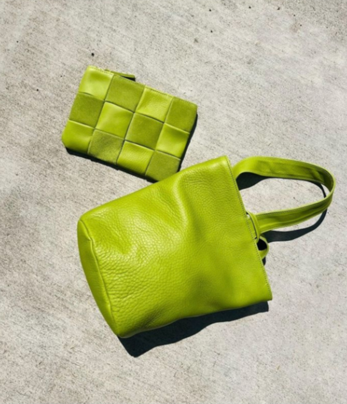 Primecut Leather Pouch - Lime Checkered - Image 2 of 2