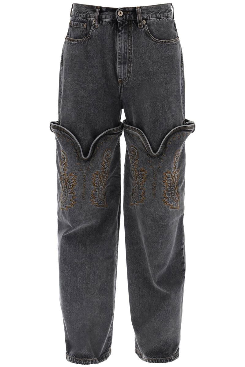 Y project evergreen mini cowboy cuff jeans | Garmentory