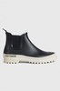 Unisex Stutterheim Chelsea Rainwalker Boot - Black/White Sole - Thumbnail 1
