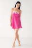 Salua Lingerie Cecile Cotton Chemise - Magenta - Thumbnail 2