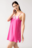 Salua Lingerie Cecile Cotton Chemise - Magenta - Thumbnail 3
