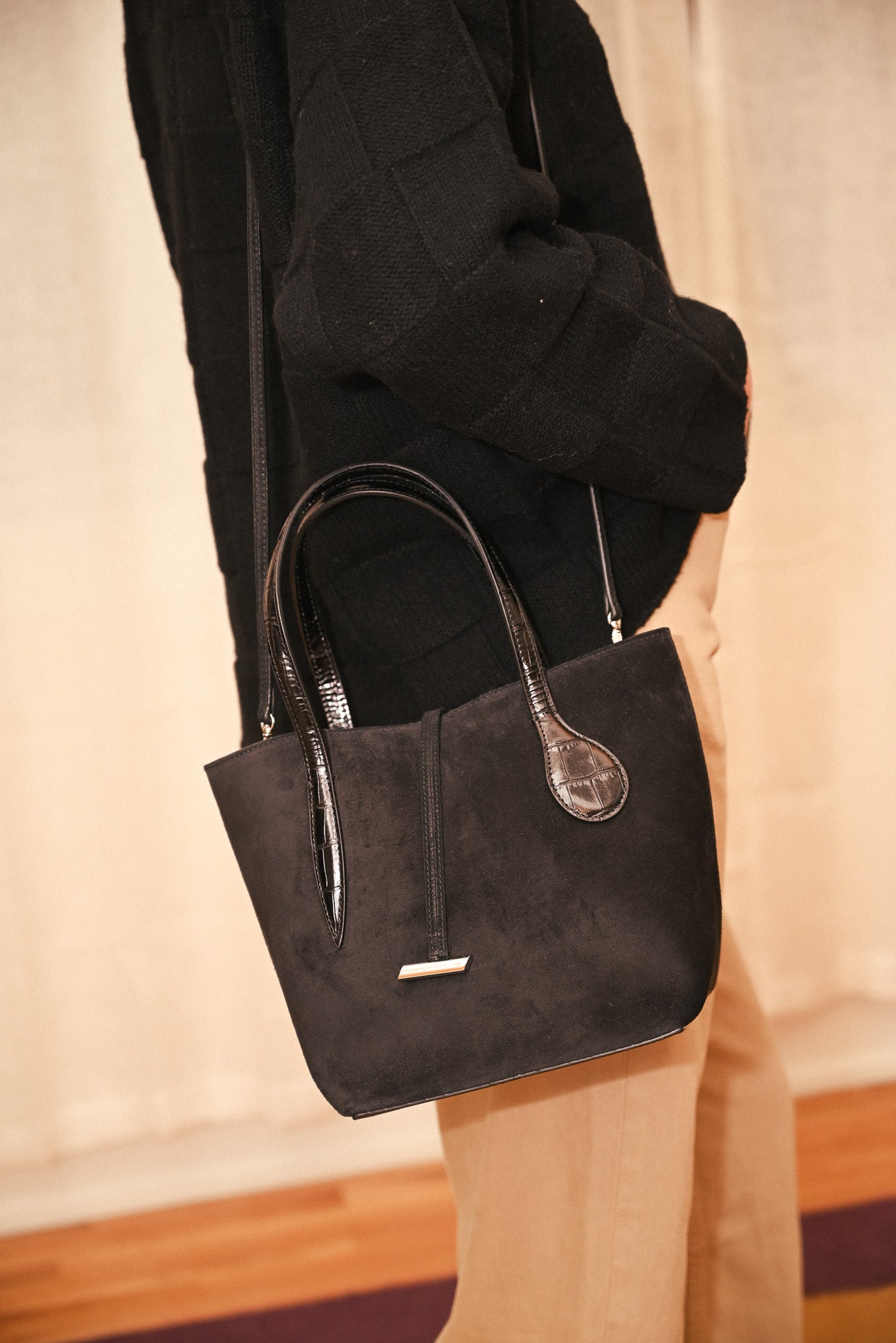 【Little Liffner】Sprout Tote Mini Bag Sprout Tote Mini Dark Brown - Liffner