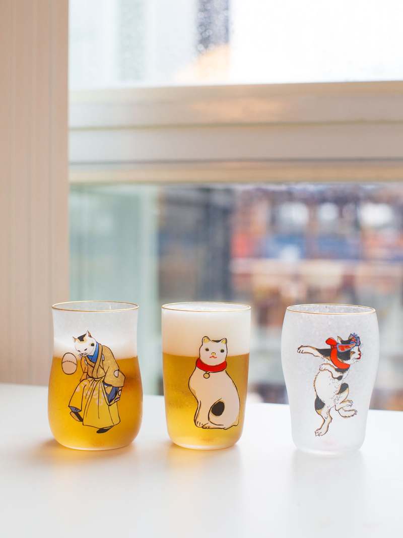 Aderia Edo Neko Cat Craft Beer Glasses - Thumbnail 2