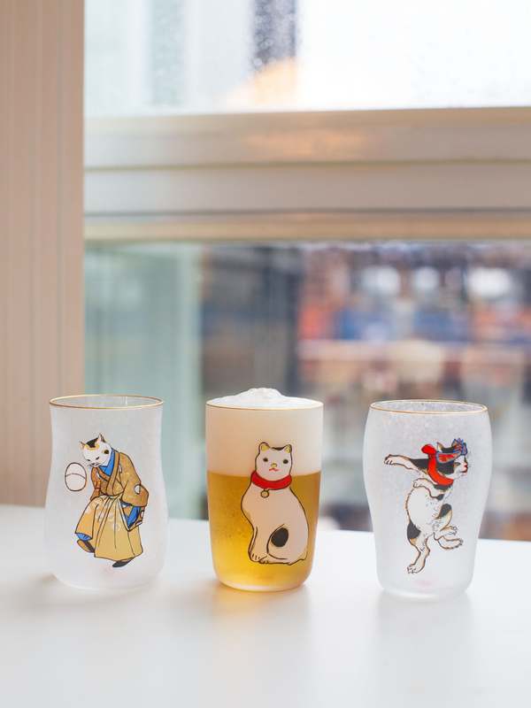Aderia Edo Neko Cat Craft Beer Glasses