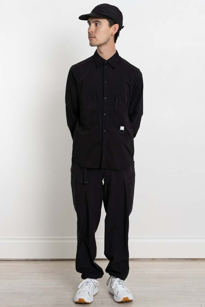 ★CAYL★ STRETCH NYLON HIKER SHIRTS (Black) CAYL Stretch Nylon Hiker Shirts- Black – WANDERS*