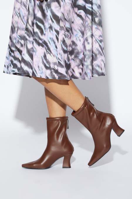 VTMNTS Leather Cowboy Ankle Boots - black | Garmentory